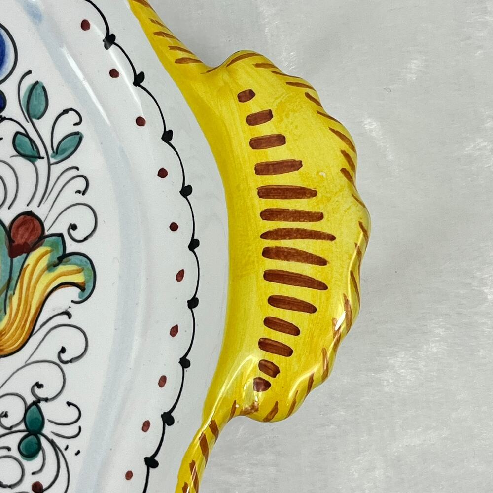 Arte D’Italia Imports Deruta Italy Hand Painted Majolica Platter Sea Serpent - Picture 9 of 11